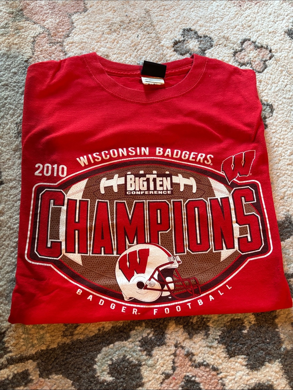 Wisconsin Badgers Football 2010 Big Ten Champions Red Tee